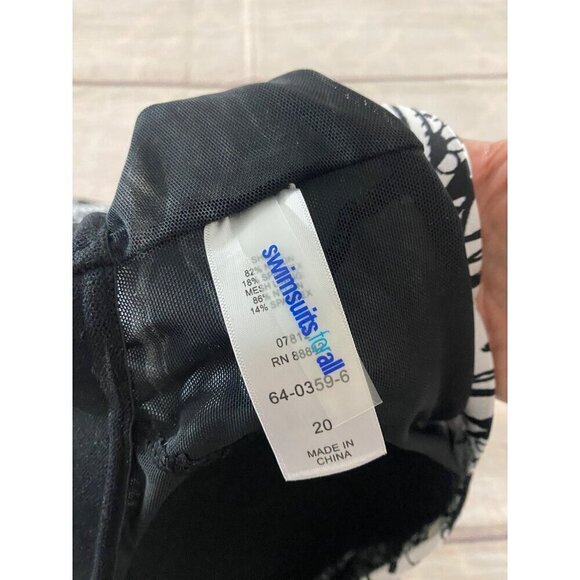 Swimsuits For All Women's Black Paisley Print Tankini - 20 - Picture 10 of 13